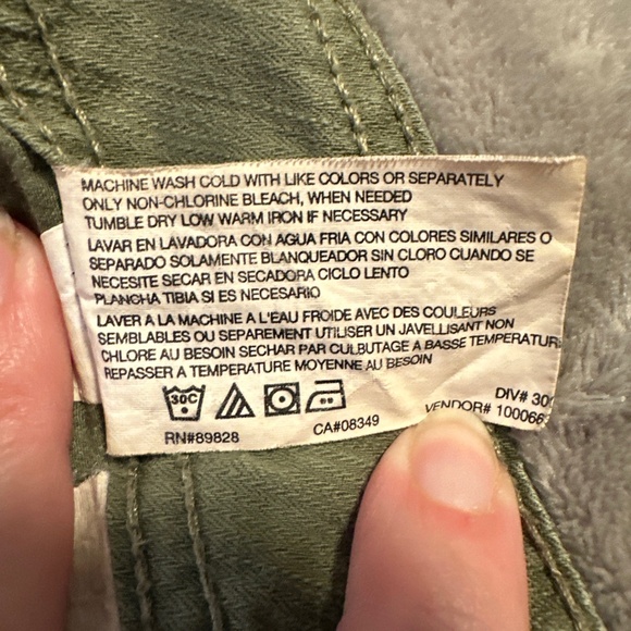 Gloria Vanderbilt Cargo Pants 10 Wide Leg Utility Hiking Army Olive Gorp - Picture 5 of 10